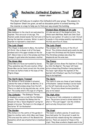 answer sheet - Rochester Cathedral