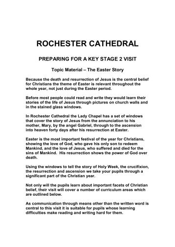 Teachers' notes for this session - Rochester Cathedral