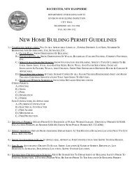 NEW HOME BUILDING PERMIT GUIDELINES - Rochester