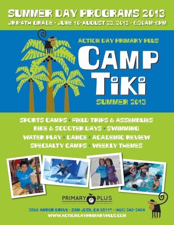 Camp Tiki Brochure - Action Day Primary Plus