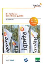 Die Konferenz fÃ¼r Software-QualitÃ¤t - Iqnite