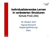 Individualisierendes Lernen in veränderten Strukturen