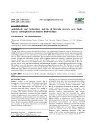 Antidiabetic and Antioxidant Activity of Morinda tinctoria roxb Fruits ...