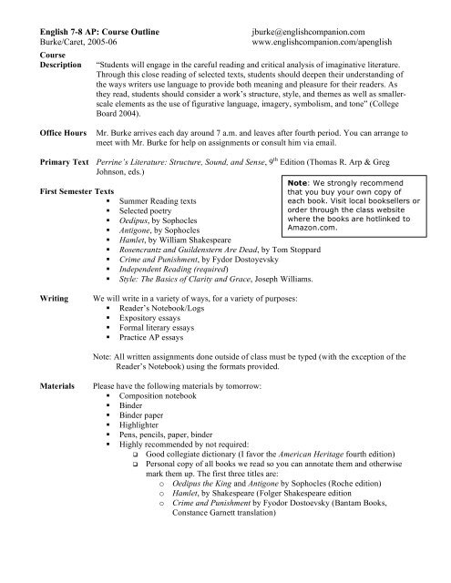Course Syllabus (.pdf) - English Companion