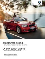 DaS BMW 1er CaBrio. la BMW Série 1 CaBrio.