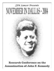 41 YEARS 1963 November In Dallas 2004 - JFK Lancer