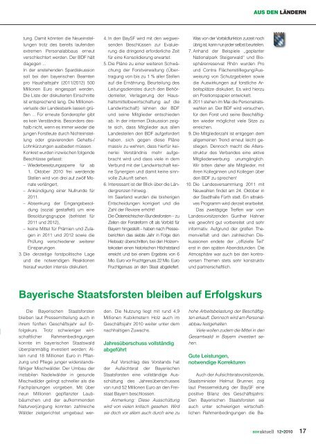 Ausgabe 12/10 - Bund Deutscher Forstleute (BDF)