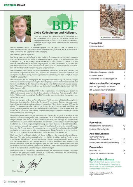 Ausgabe 12/10 - Bund Deutscher Forstleute (BDF)