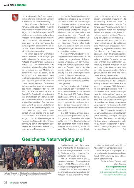 Ausgabe 12/10 - Bund Deutscher Forstleute (BDF)