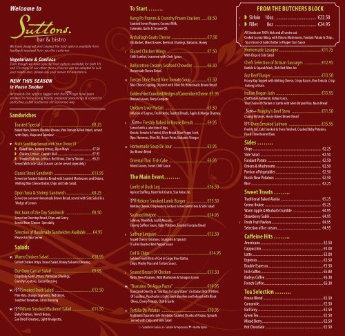 Download Suttons Bar and Bistro Menu - Rochestown Park Hotel