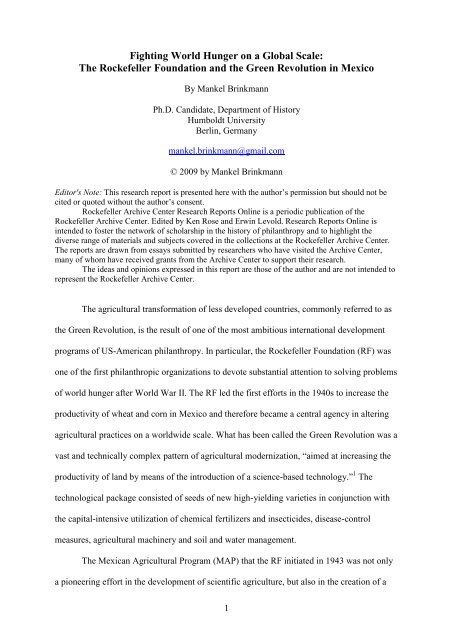 Definition Green Revolution The Rockefeller Archive Center Definition Green Revolution The Rockefeller Archive Center