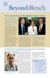 Three Alumni Receive Rockefeller's Highest Honor