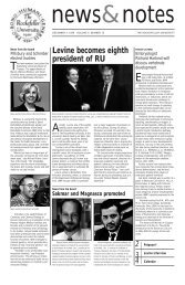 Levine becomes eighth president of RU - The Rockefeller University