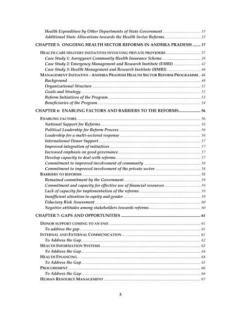 Andhra Pradesh Health Sector Reform - A Narrative Case Study