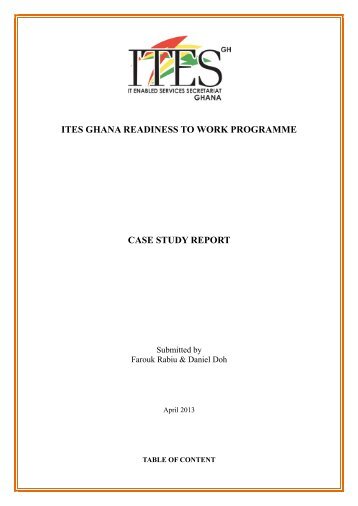 ites ghana readiness to work programme case study report