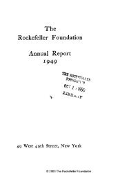 RF Annual Report - 1949 - The Rockefeller Foundation