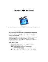 iMovie HD Tutorial (excerpts from manual) [PDF]