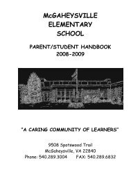 McGAHEYSVILLE ELEMENTARY SCHOOL - Rockingham County ...