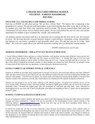 j. frank hillyard middle school student - Rockingham County Public ...