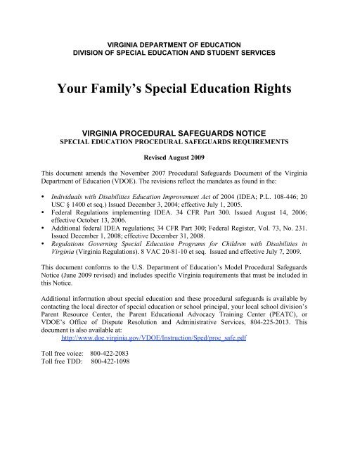 Would Special Education Rights Be Safe >> Rcps Procedural Safeguards Notice Rockingham County Public Would Special Education Rights Be Safe >> Rcps Procedural Safeguards Notice Rockingham County Public