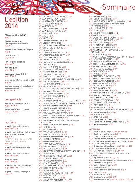 Programme Off 2014