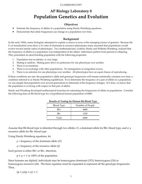 population genetics research paper