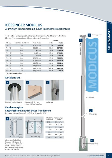 FAHNENMA STE - Fahnen Kössinger