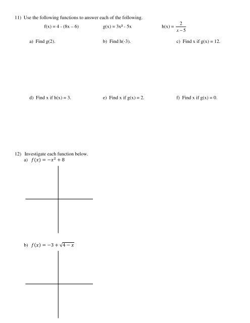 Sequence and Series Worksheet #1 Date:______ 1) A table is