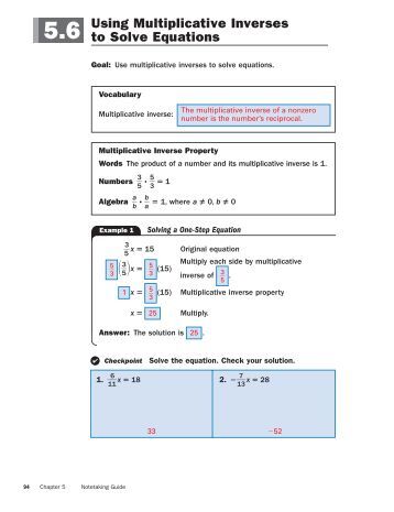 x multiplicative solve inverse for 3 Equations Literal Notes 8 x multiplicative solve inverse for 3 Equations Literal Notes 8