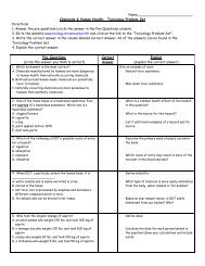 Toxicology Problem Set