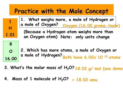 Unit 2- Measurements, Math, and the Mole