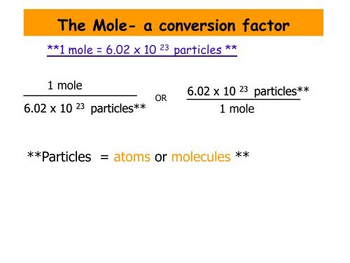 Unit 2- Measurements, Math, and the Mole