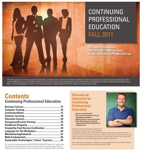 community and continuing professional education - Rock Valley ...