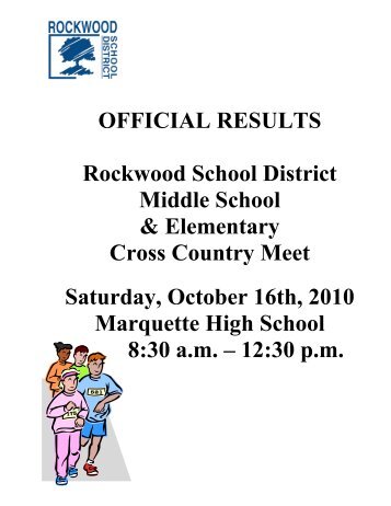 Cross Country Results - Rockwood School District
