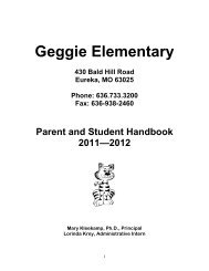 Parent Handbook - Rockwood School District