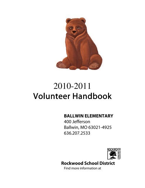 RSD-Ballwin Volunteer Handbook - Rockwood School District