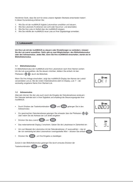 multiMAUS Kurzanleitung - Fleischmann