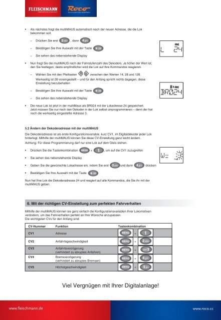 multiMAUS Kurzanleitung - Fleischmann