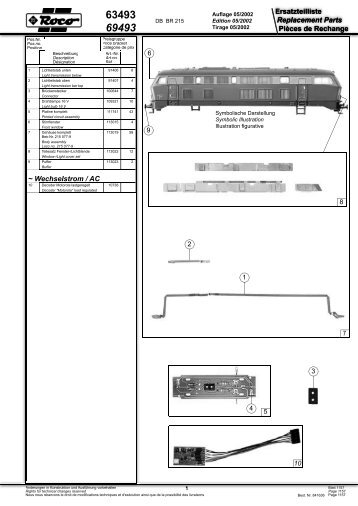 Ersatzteilliste Replacement Parts Pièces de Rechange ...