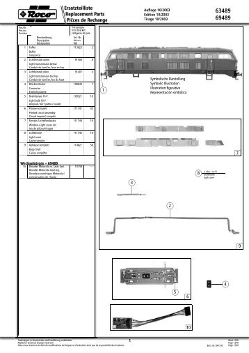 Ersatzteilliste Replacement Parts