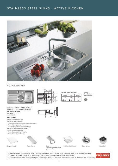 stainless steel sinks - Roco