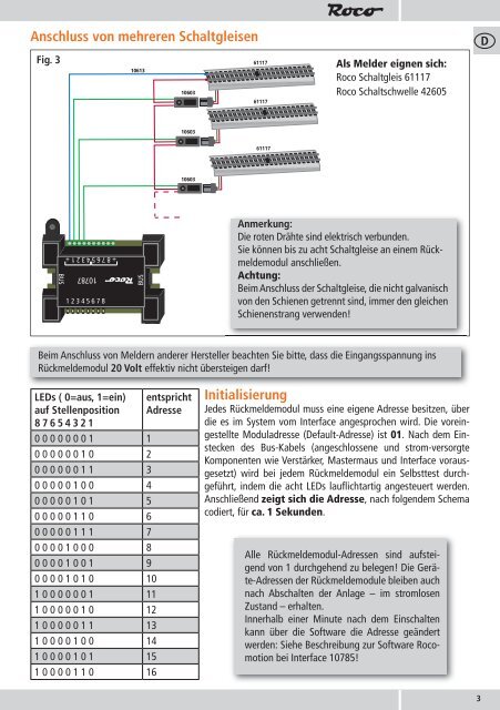 10787 Rückmeldemodul Feedback module Module de ... - Roco