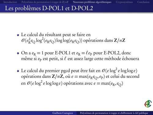 Polynômes de permutation à trappe et chiffrement à clef publique