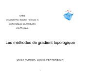 Les méthodes de gradient topologique - Inria