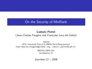 On the Security of MinRank - Inria