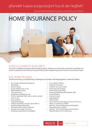 HOME INSURANCE POLICY - ROCS group