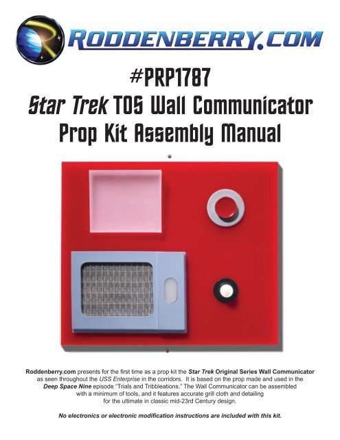 #PRP1787 Star Trek TOS Wall Communicator ... - Roddenberry.com