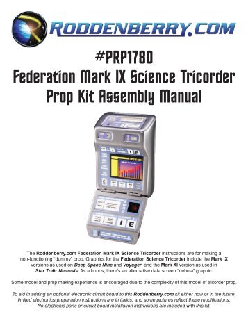 PRP1780 Federation Mark IX Science Tricorder ... - Roddenberry.com