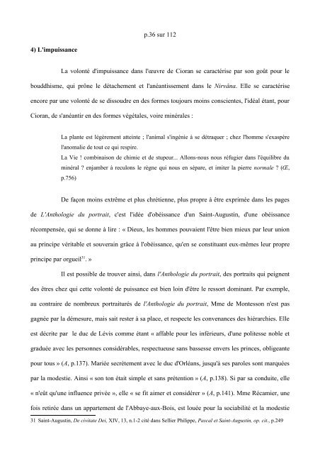 L'idée de la chute dans l'Anthologie du portrait de Cioran