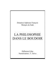 LA PHILOSOPHIE DANS LE BOUDOIR - il portale di 